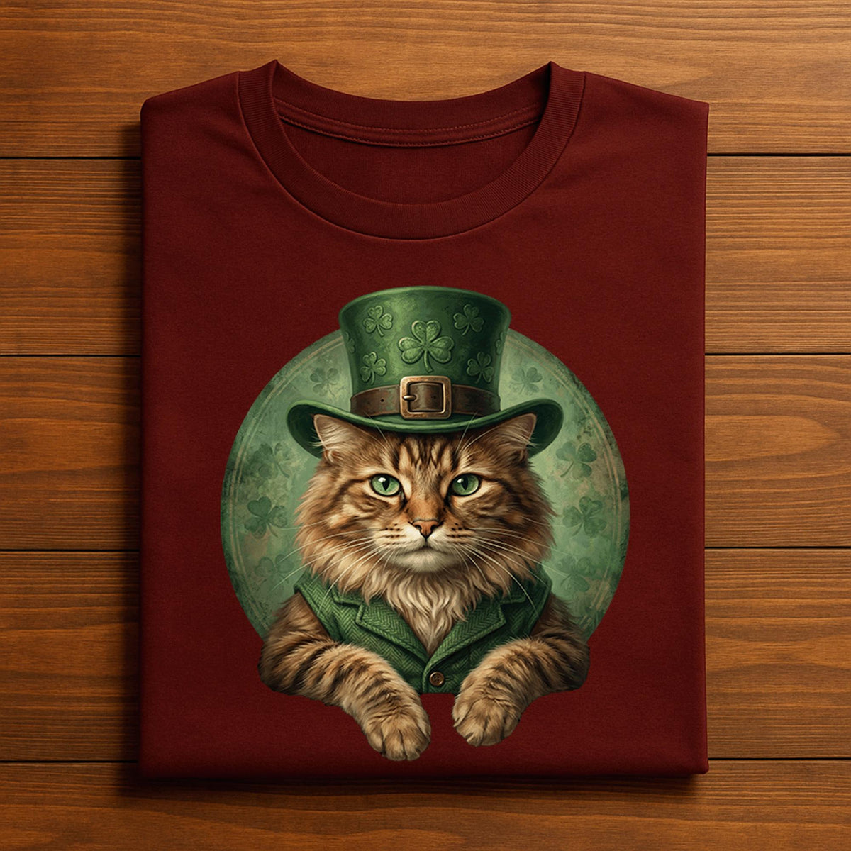 St Patrick’s Day Cat Shirt with Shamrock Top Hat – Funny Irish Cat Lover St Paddy's Tee, Hoodie, Sweatshirt Gift for Men Women Kids