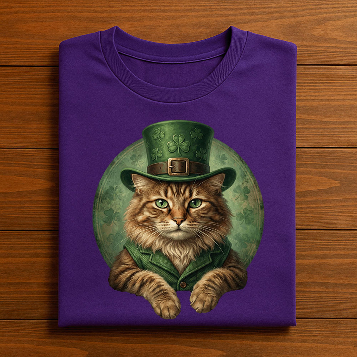 St Patrick’s Day Cat Shirt with Shamrock Top Hat – Funny Irish Cat Lover St Paddy's Tee, Hoodie, Sweatshirt Gift for Men Women Kids