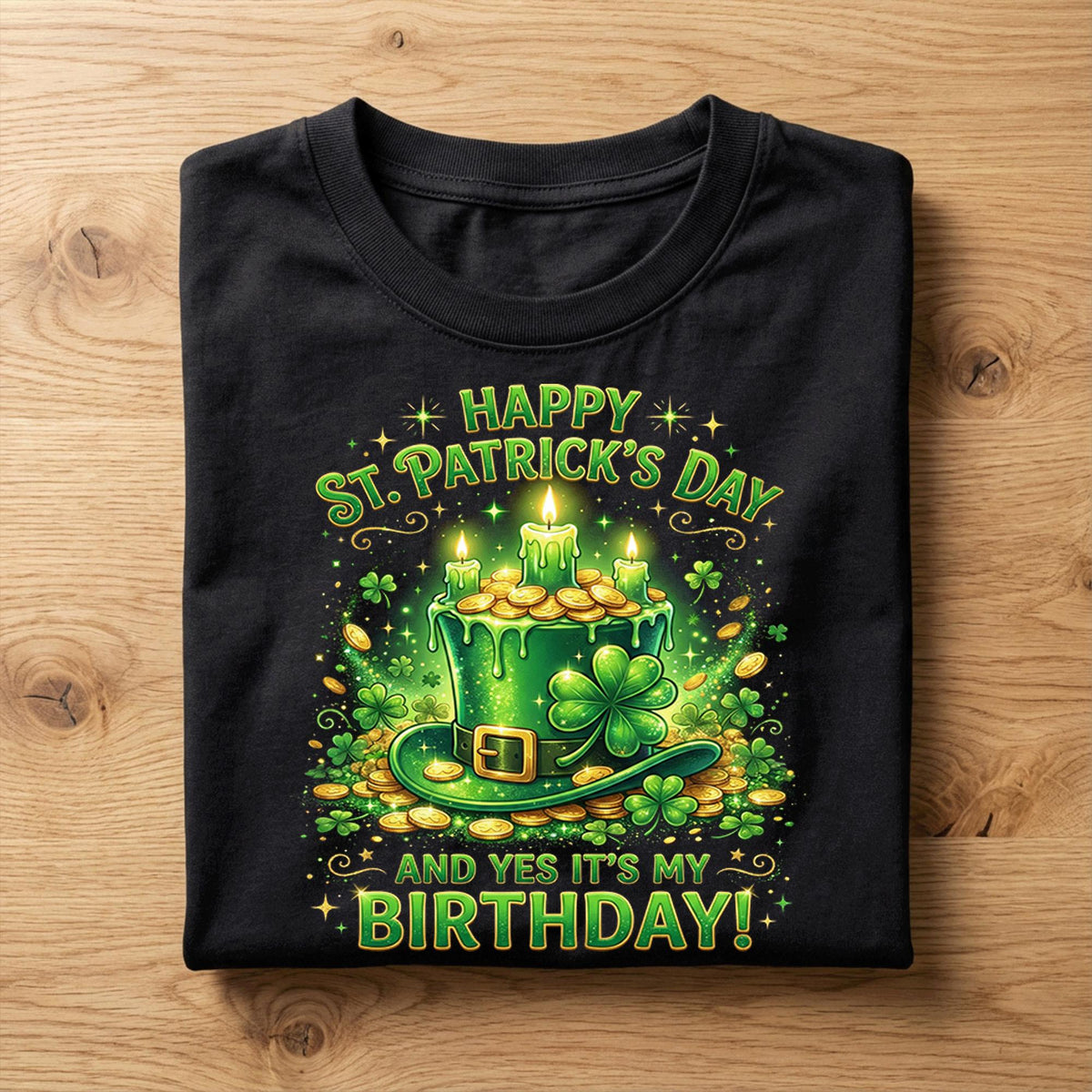 St Patrick’s Day Birthday Shirt – Happy Irish Cake Tee, Hoodie, Sweatshirt for March 17 Born Men Women Kids, Funny Clover Gift Birthday