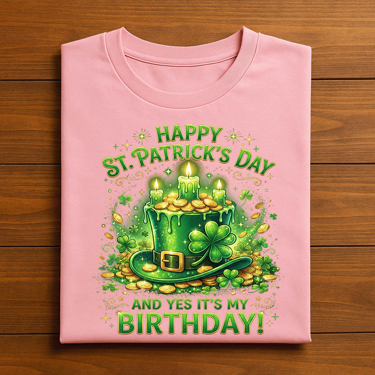 St Patrick’s Day Birthday Shirt – Happy Irish Cake Tee, Hoodie, Sweatshirt for March 17 Born Men Women Kids, Funny Clover Gift Birthday