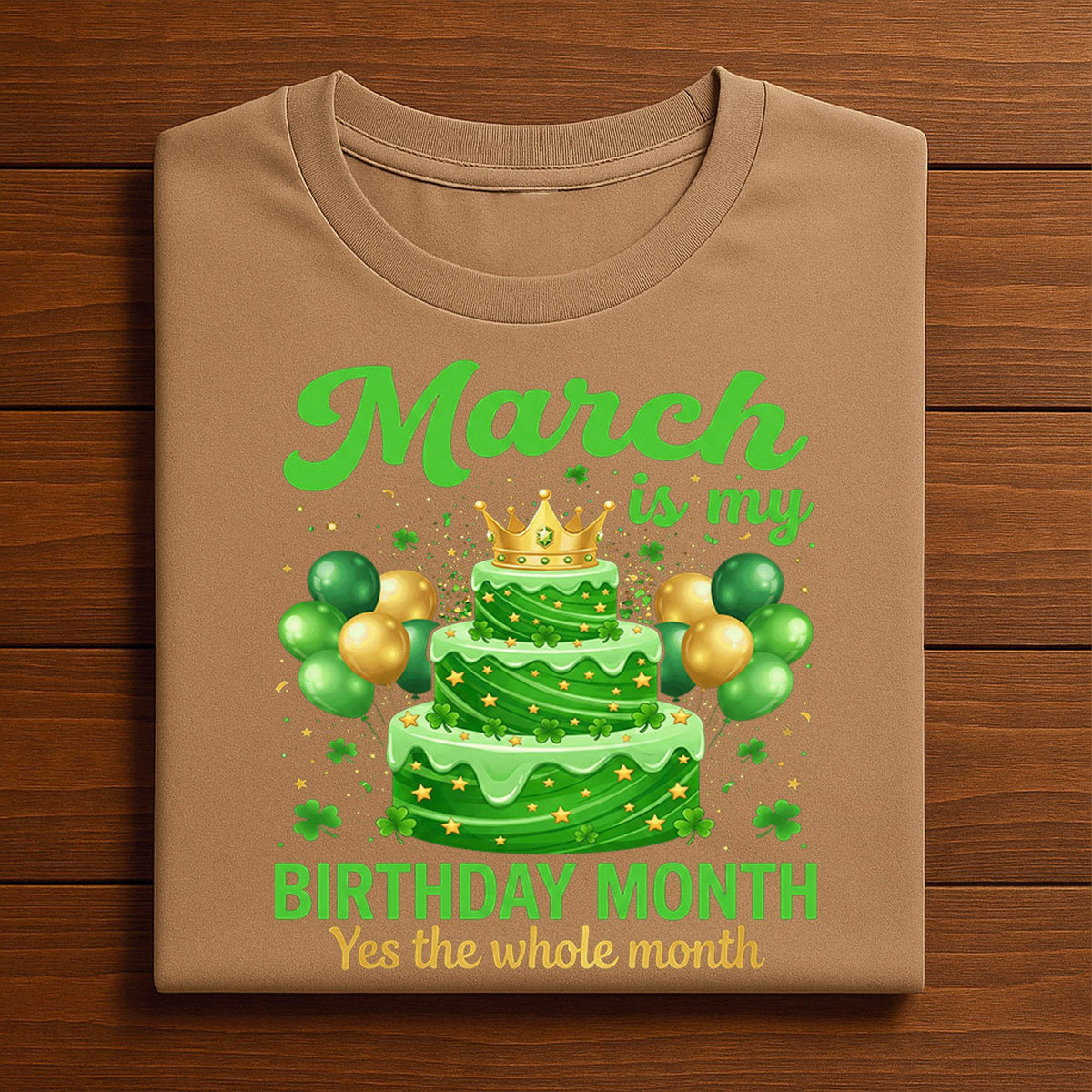 March Is My Birthday Month Shirt – Birthday St Patrick Style Cake Party Tee, Hoodie, Sweatshirt Lucky Birthday Gift for Men Women Kids