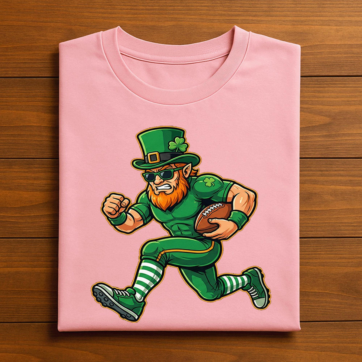 Running Leprechaun Football St Patricks Shirt Youth Boys– Funny St Patrick’s Day Sports Tee, Hoodie, Sweatshirt Lucky Game Day Gift for Men