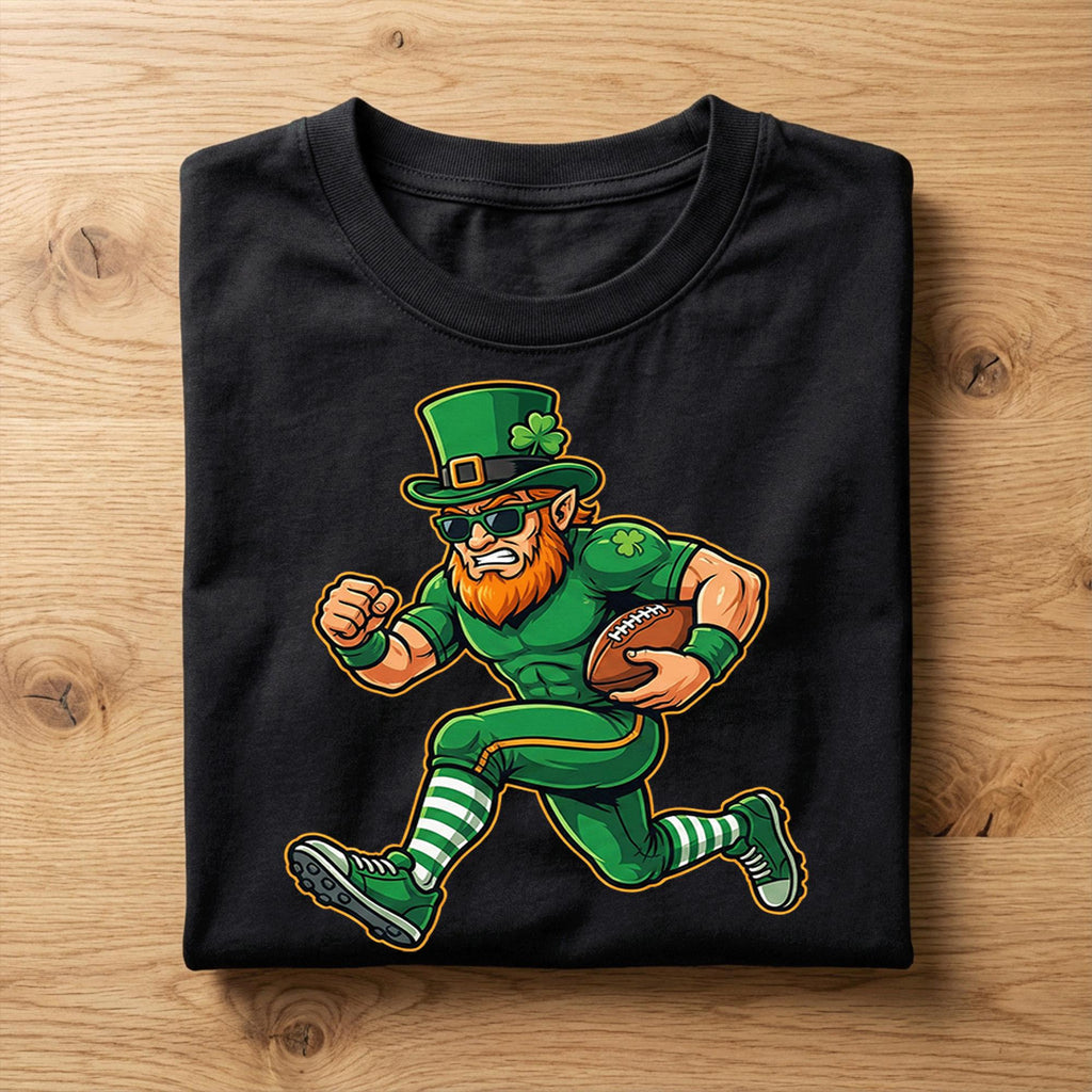 Running Leprechaun Football St Patricks Shirt Youth Boys– Funny St Patrick’s Day Sports Tee, Hoodie, Sweatshirt Lucky Game Day Gift for Men