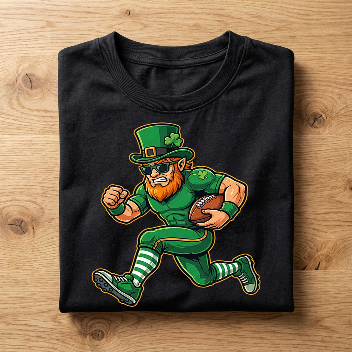 Running Leprechaun Football St Patricks Shirt Youth Boys– Funny St Patrick’s Day Sports Tee, Hoodie, Sweatshirt Lucky Game Day Gift for Men