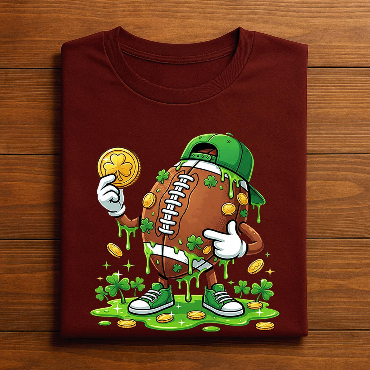 Dripping Football Drip St Patricks Day Shirt Youth Boy Men | Gift Kids Football Saint Pattys Tee, Football St Patrick’s Day Sweatshirt