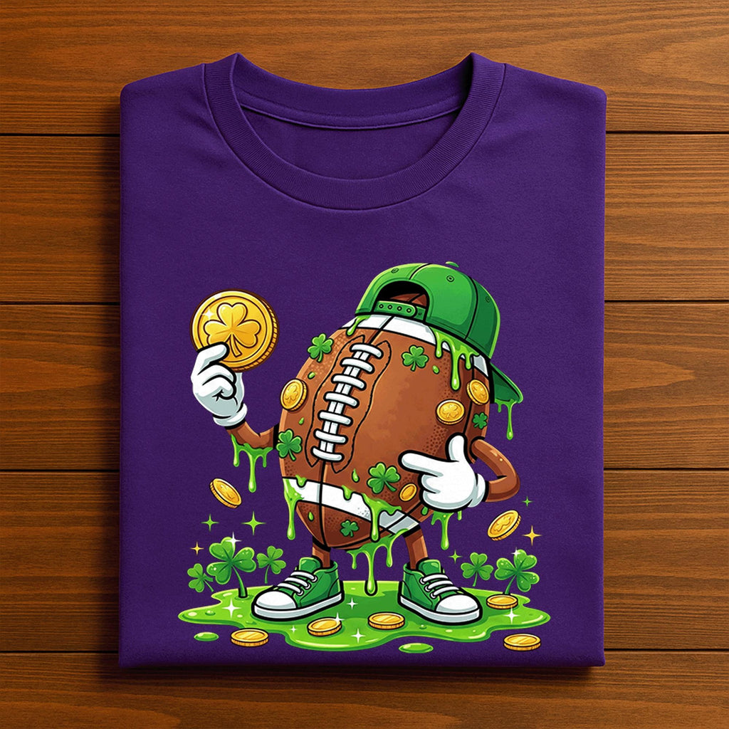 Dripping Football Drip St Patricks Day Shirt Youth Boy Men | Gift Kids Football Saint Pattys Tee, Football St Patrick’s Day Sweatshirt