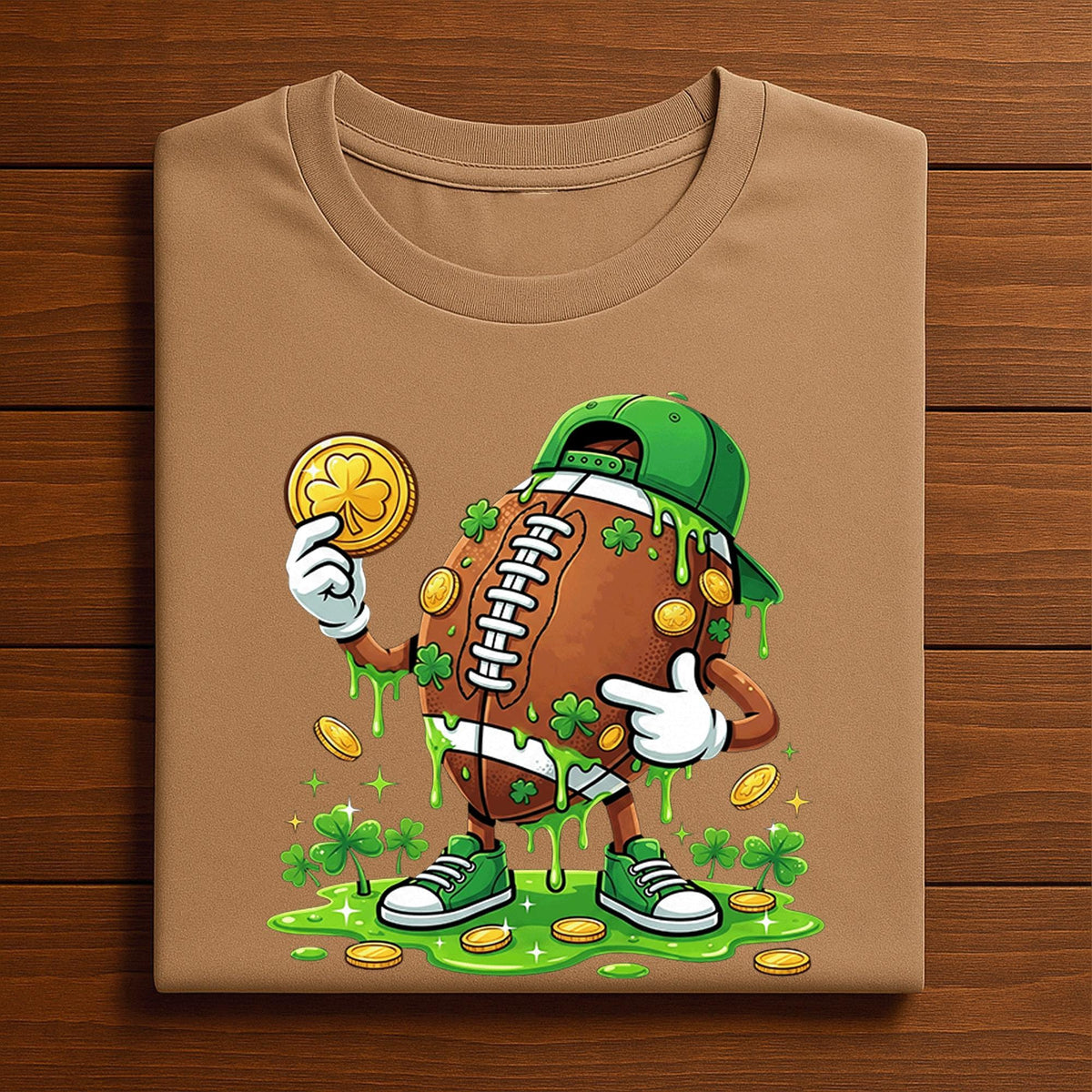 Dripping Football Drip St Patricks Day Shirt Youth Boy Men | Gift Kids Football Saint Pattys Tee, Football St Patrick’s Day Sweatshirt