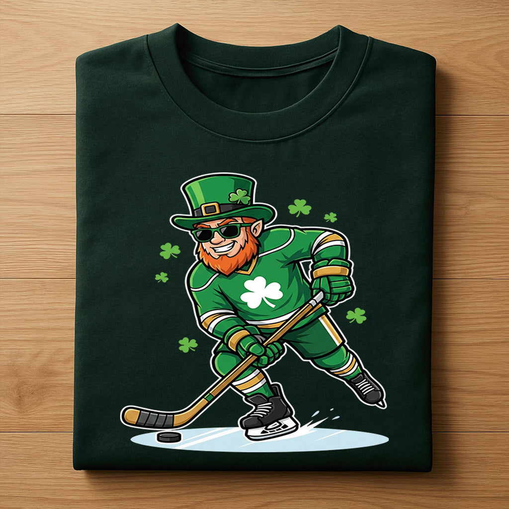 Funny Leprechaun Hockey Shirt – St Patrick’s Day Lucky Sports Tee, Hoodie