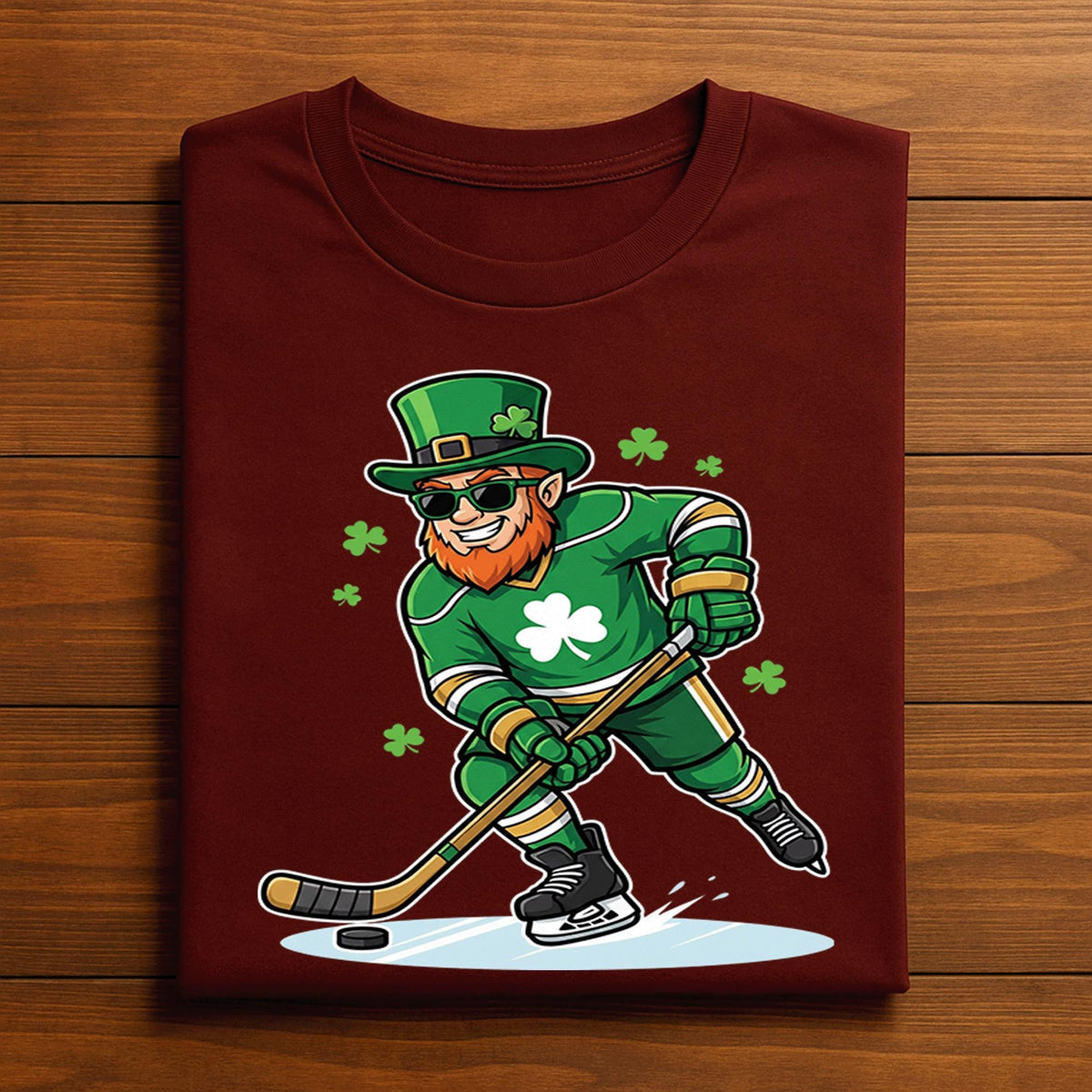 Funny Leprechaun Hockey Shirt – St Patrick’s Day Lucky Sports Tee, Hoodie, Sweatshirt Gift for Hockey Fans and Players