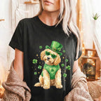 Lucky Dog St Patrick’s Day Golden Doodle Shirt – Cute Shamrock Puppy Tee, Hoodie