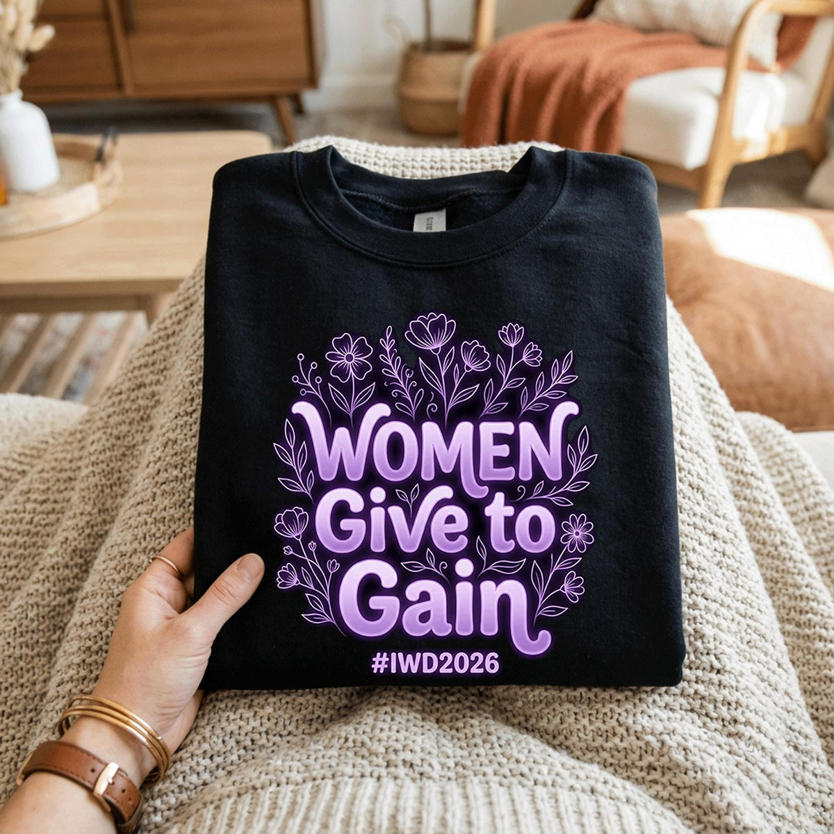 Women Give to Gain Shirt – International Women’s Day Empowerment Tee Hoodie Sweatshirt Gift