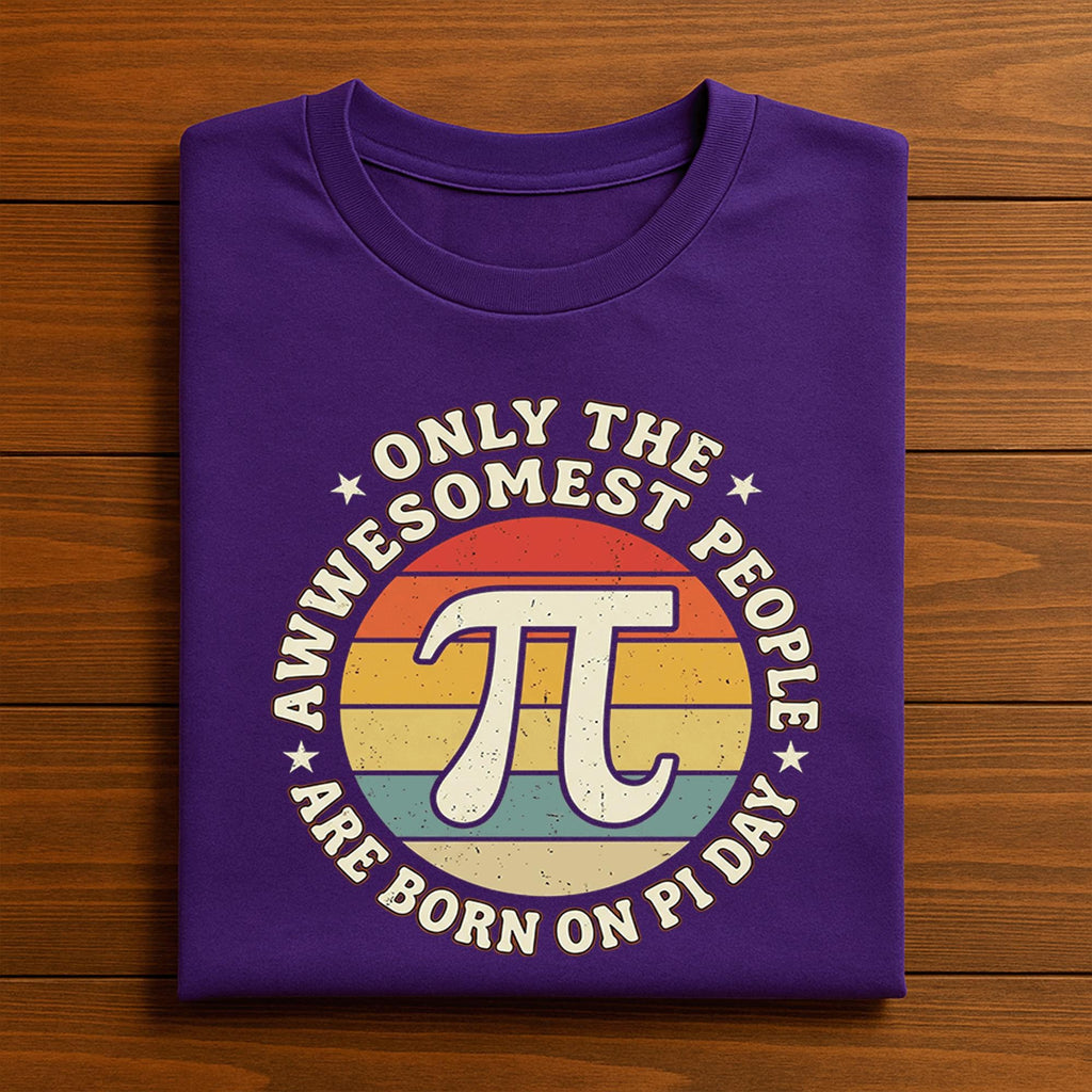 Born on Pi Day Shirt – Retro Style Funny Birthday Pi Tee, Hoodie, Sweatshirt Gift for Math Lovers, Geeks, Nerdy March Birthdays