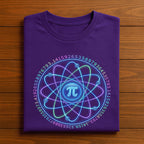 Pi Atom Shirt – Neon Science Math Symbol Tee with Digits Orbit, Hoodie, Sweatshirt Gift for Nerds, Teachers, STEM Fans, Students