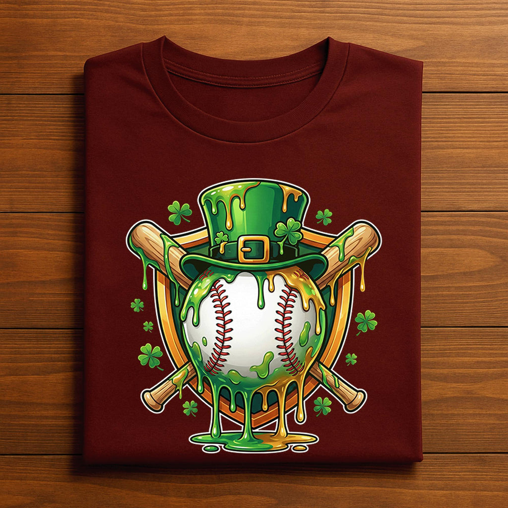 Dripping Baseball Drip St Patrick’s Day Shirt Youth Boy Men | Kids Baseball Saint Pattys Tee, Baseball St St Patricks Sweatshirt, Gift Irish