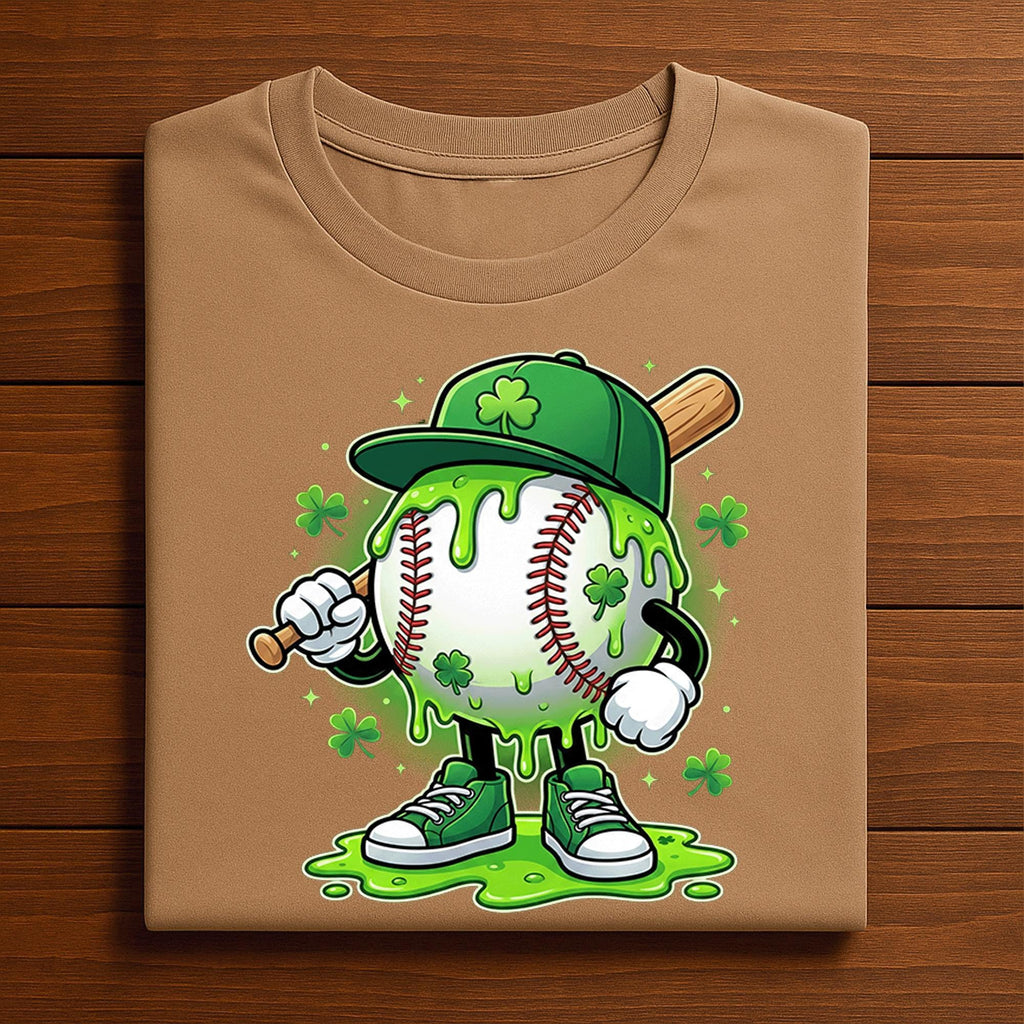 Dripping Baseball Drip St Patrick’s Day Shirt Youth Boy Men | Kids Baseball Saint Pattys Tee, Baseball St St Patricks Sweatshirt, Gift Irish