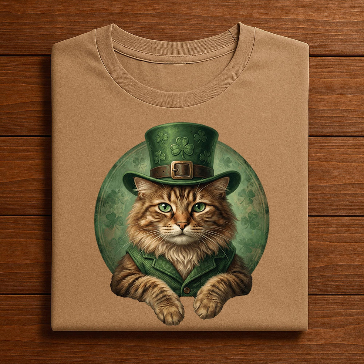 St Patrick’s Day Cat Shirt with Shamrock Top Hat – Funny Irish Cat Lover St Paddy's Tee, Hoodie, Sweatshirt Gift for Men Women Kids