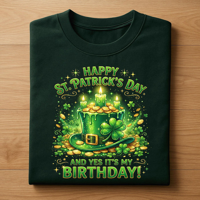 St Patrick’s Day Birthday Shirt – Happy Irish Cake Tee, Hoodie