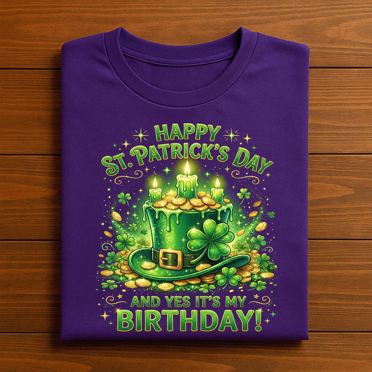 St Patrick’s Day Birthday Shirt – Happy Irish Cake Tee, Hoodie, Sweatshirt for March 17 Born Men Women Kids, Funny Clover Gift Birthday