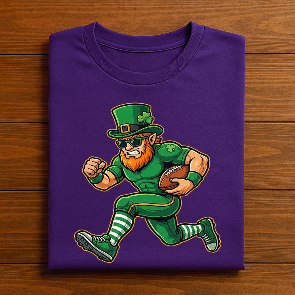Running Leprechaun Football St Patricks Shirt Youth Boys– Funny St Patrick’s Day Sports Tee, Hoodie, Sweatshirt Lucky Game Day Gift for Men