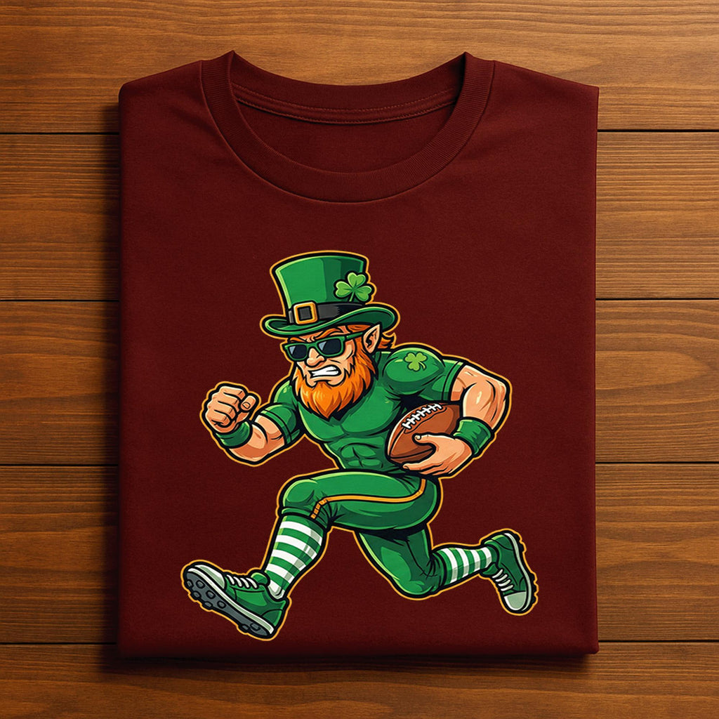 Running Leprechaun Football St Patricks Shirt Youth Boys– Funny St Patrick’s Day Sports Tee, Hoodie, Sweatshirt Lucky Game Day Gift for Men