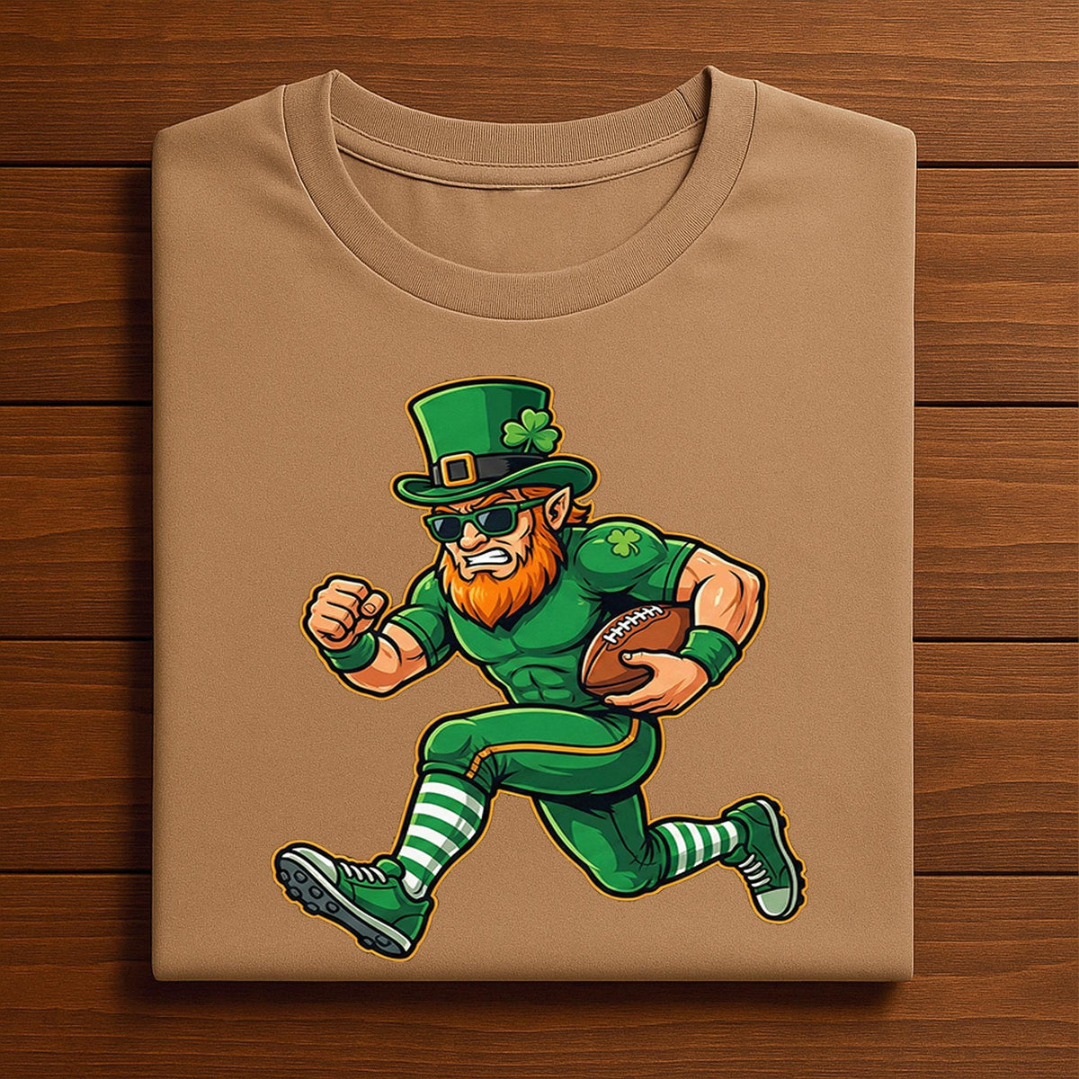 Running Leprechaun Football St Patricks Shirt Youth Boys– Funny St Patrick’s Day Sports Tee, Hoodie, Sweatshirt Lucky Game Day Gift for Men