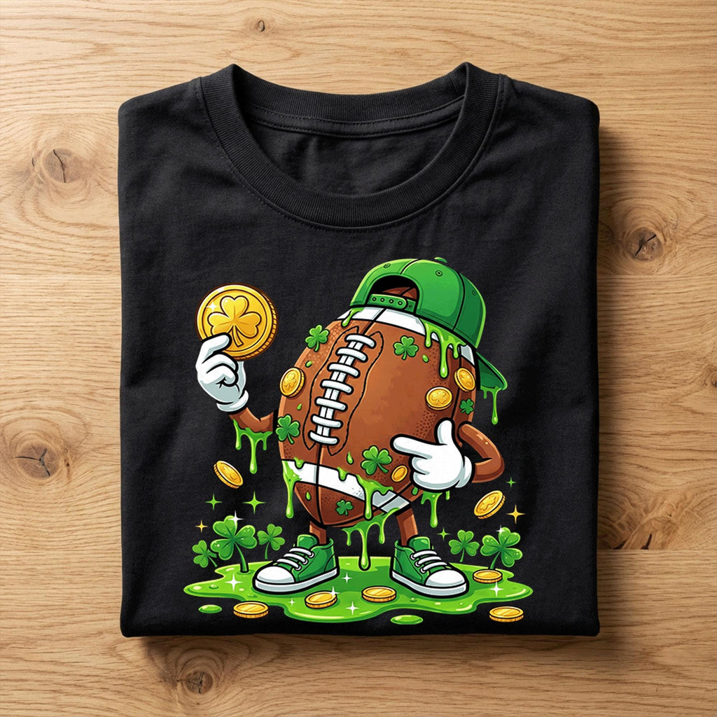 Dripping Football Drip St Patricks Day Shirt Youth Boy Men | Gift Kids Football Saint Pattys Tee, Football St Patrick’s Day Sweatshirt