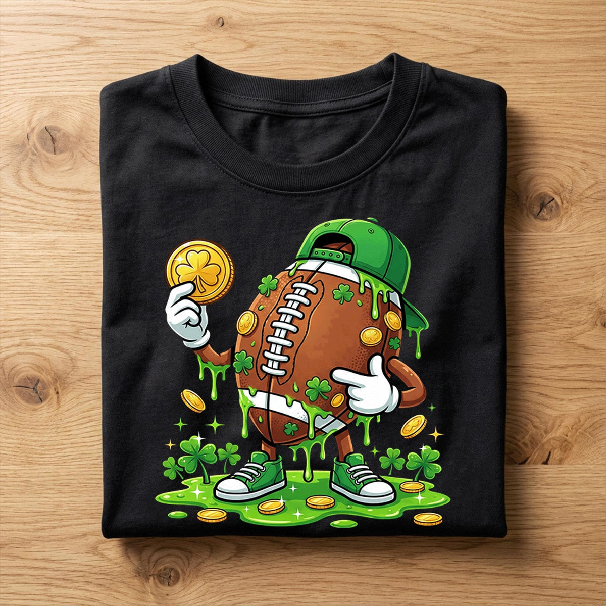 Dripping Football Drip St Patricks Day Shirt Youth Boy Men | Gift Kids Football Saint Pattys Tee, Football St Patrick’s Day Sweatshirt