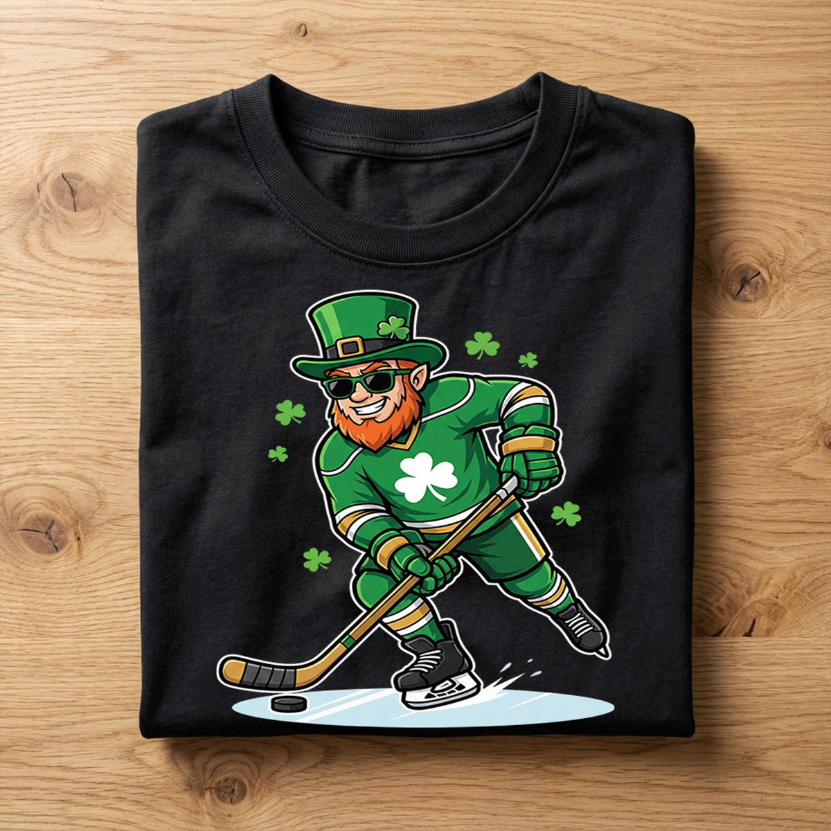Funny Leprechaun Hockey Shirt – St Patrick’s Day Lucky Sports Tee, Hoodie, Sweatshirt Gift for Hockey Fans and Players