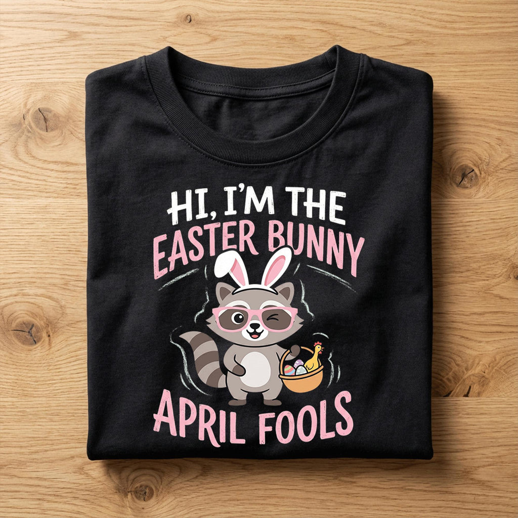 Funny April Fools Easter Bunny Shirt – Raccoon Costume Tee, April Fools Day Hoodie