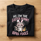 Funny April Fools Easter Bunny Shirt – Raccoon Costume Tee, April Fools Day Hoodie
