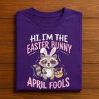 Funny April Fools Easter Bunny Shirt – Raccoon Costume Tee, April Fools Day Hoodie, Sweatshirt Gift for Kids, Men, Women, Easter Joke Day