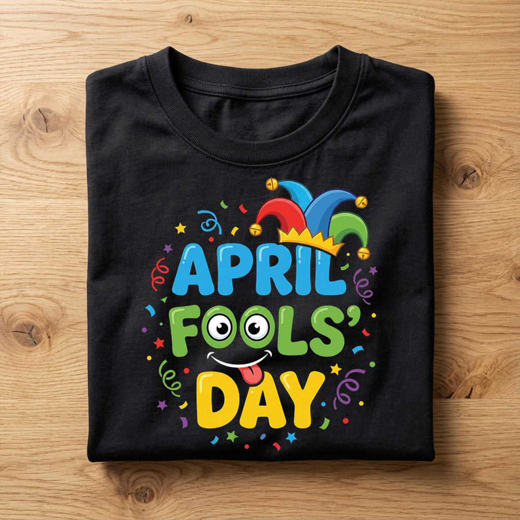 April Fools Day Shirt Youth Kids Men Women with Jester Hat – Funny Prank Day Tee, Hoodie