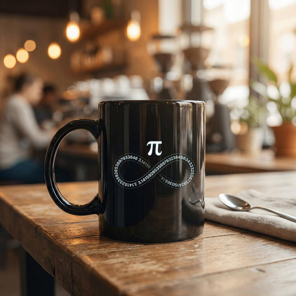 Infinite Pi Symbol Mug with Number Sequence Loop Math Lover Coffee Cup Teacher Cup Pi Day Coffee Mug