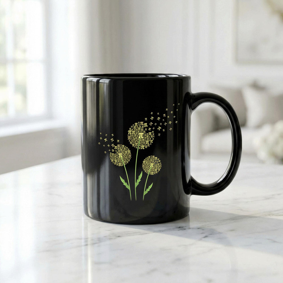 Pi Flower Mug Creative Math Art Coffee Cup Unique STEM Gift Teacher Cup Pi Day Coffee Mug