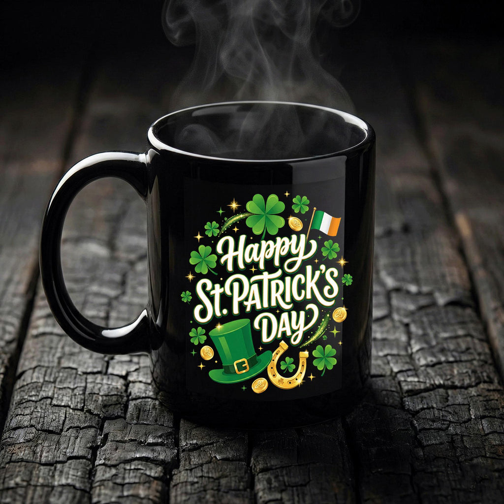 Happy St. Patrick’s Day Shamrock Celebration Mug Saint Paddy Cup