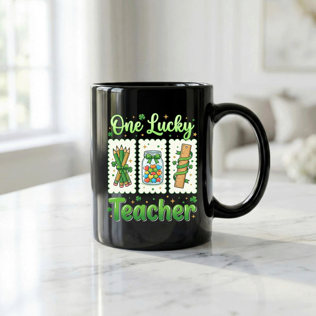 One Lucky Teacher Coffee Mug - St. Patrick’s Day Teacher Gift Mug Saint Paddy Cup Teacher