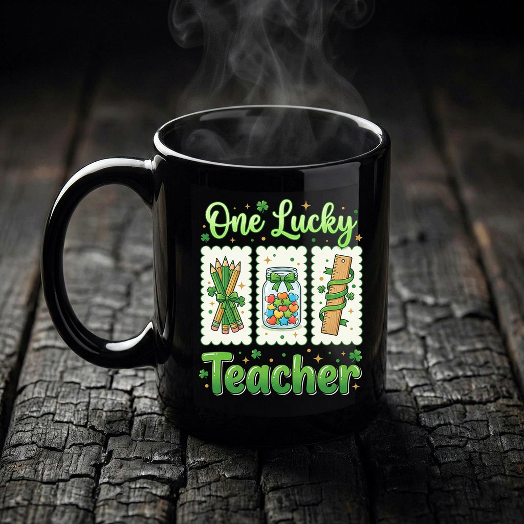One Lucky Teacher Coffee Mug - St. Patrick’s Day Teacher Gift Mug Saint Paddy Cup Teacher