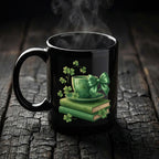Shamrock Librarian Reader Book St. Patricks Day Teacher Coffee Mug Saint Paddy Cup