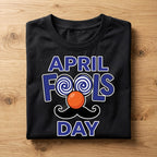 Funny April Fools Day Shirt with Mustache and Clown Nose – Prank Day Tee, Fools Day Hoodie