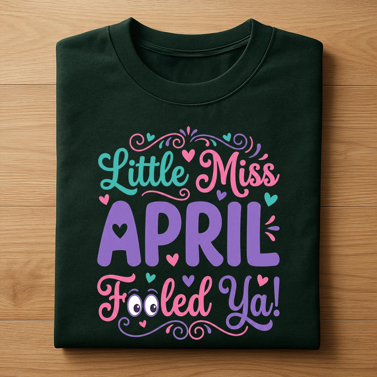 Little Miss April Fooled Ya Shirt – Cute Funny April Fools Day Tee, Fools Day Hoodie, Sweatshirt Gift for Girls, Women, Kids, Joke Lovers