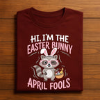 Funny April Fools Easter Bunny Shirt – Raccoon Costume Tee, April Fools Day Hoodie, Sweatshirt Gift for Kids, Men, Women, Easter Joke Day
