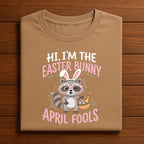 Funny April Fools Easter Bunny Shirt – Raccoon Costume Tee, April Fools Day Hoodie, Sweatshirt Gift for Kids, Men, Women, Easter Joke Day