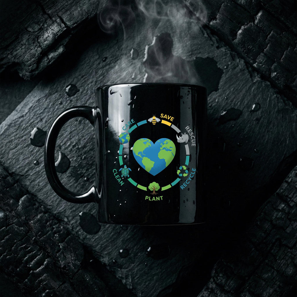 Care Save Recycle Plant Mug Earth Day Environmental Awareness Coffee Cup Gift Earth Cup Gift