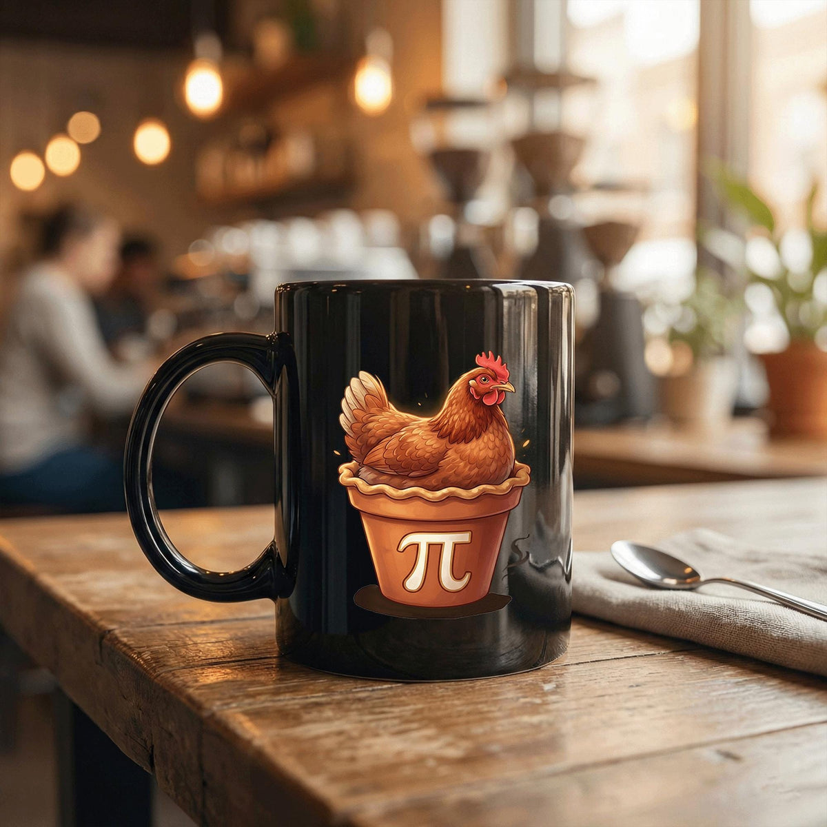 Chicken Pot Pi Mug Funny Math Pun Coffee Cup Cute Pi Day Gift Teacher Cup Pi Day Coffee Mug