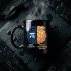 Left Brain Right Brain Pi Mug Funny Math and Pie Lover Coffee Cup Gift Teacher Cup Pi Day Coffee Mug