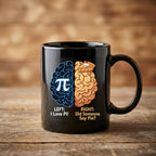 Left Brain Right Brain Pi Mug Funny Math and Pie Lover Coffee Cup Gift Teacher Cup Pi Day Coffee Mug