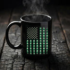 St. Patrick’s Day Coffee Mug Shamrock American Flag Mug Saint Paddy Cup
