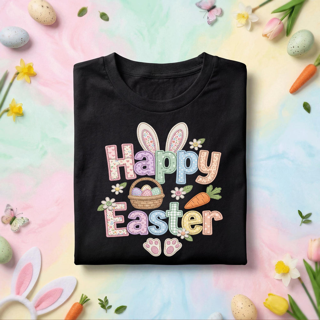 Happy Easter Bunny Shirt, Cute Pastel Bunny Ears Easter Tee