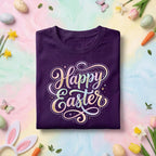 Happy Easter Shirt, Pastel Happy Easter Typography Tee, Cute Spring Easter Graphic Shirt, Easter Holiday Gift Tee