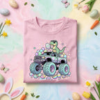 Funny Easter Dinosaur Monster Truck Shirt Boys, Dino Easter Truck Graphic Tee, Cute T Rex Easter Egg Monster Truck Shirt, Kids Easter Gift